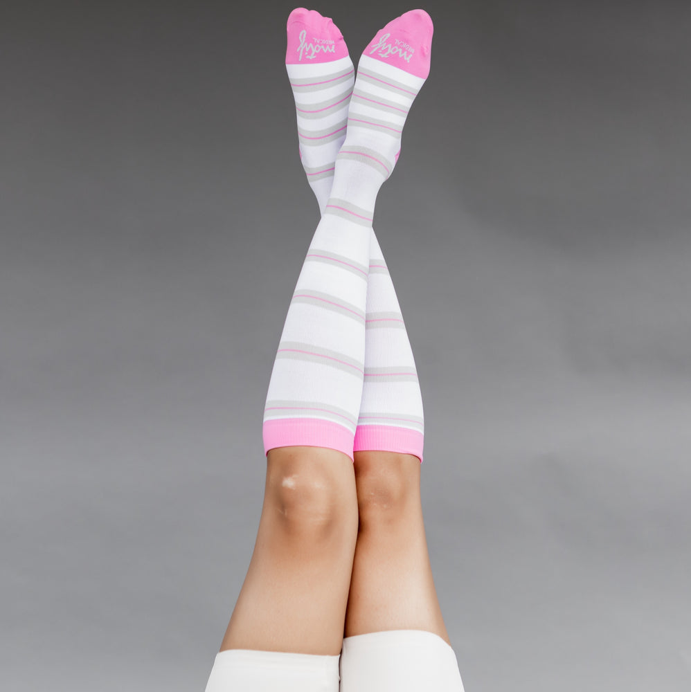 
                  
                    Pink Stripes Compression Socks
                  
                